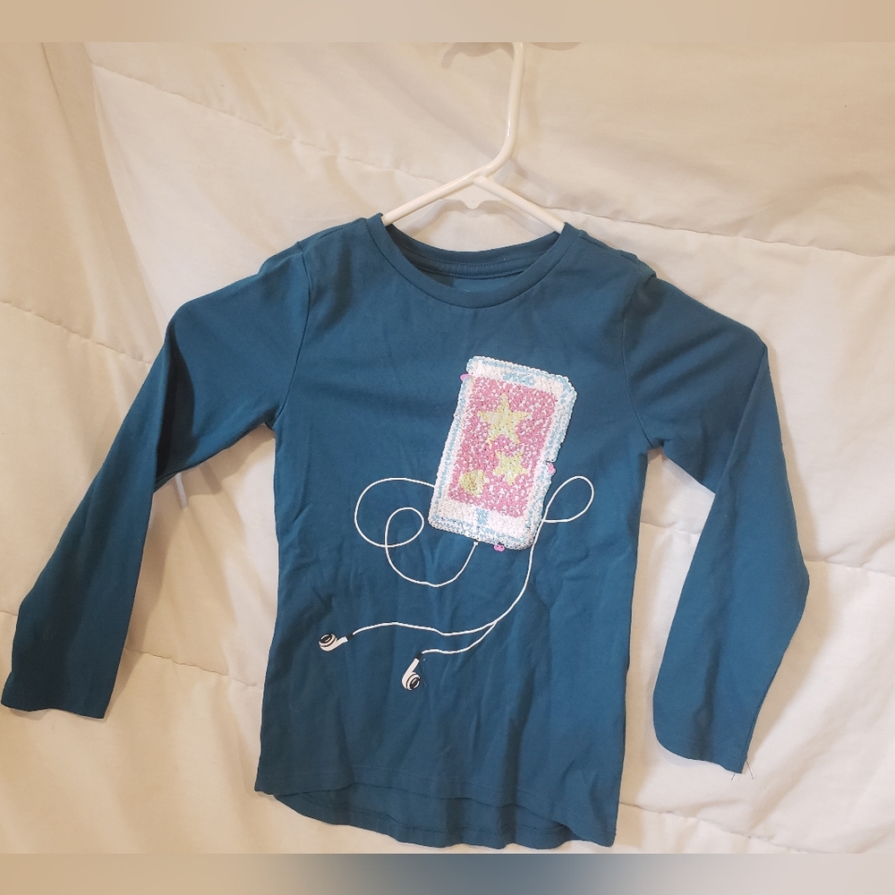 Wonder Nation sequin flip "Be Kind"  Sz 4-5 Shirt Long Sleeve